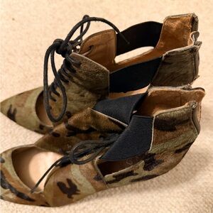 Banana Republic Camouflage Lace-Up Boots